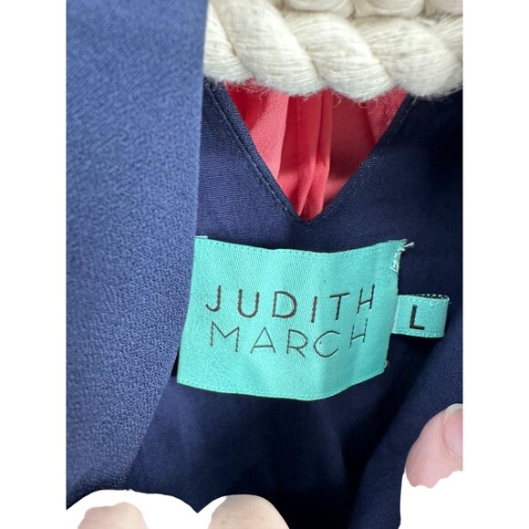 Judith March Maxi Dress Womens Size‎ Large Rope Neck Tie Band Ruffle Boho - Picture 3 of 13